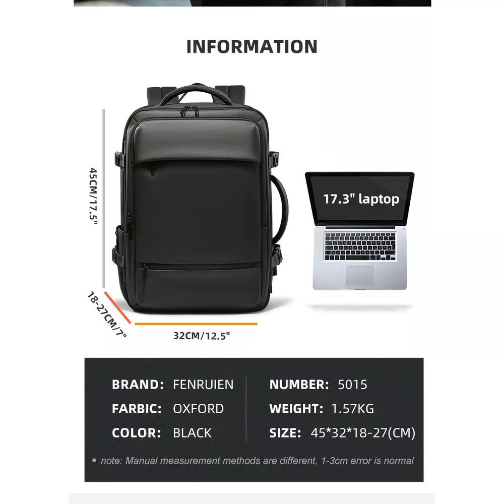 Plecak FRN na laptopa 17,3" 5015 bagaż podręczny z USB
