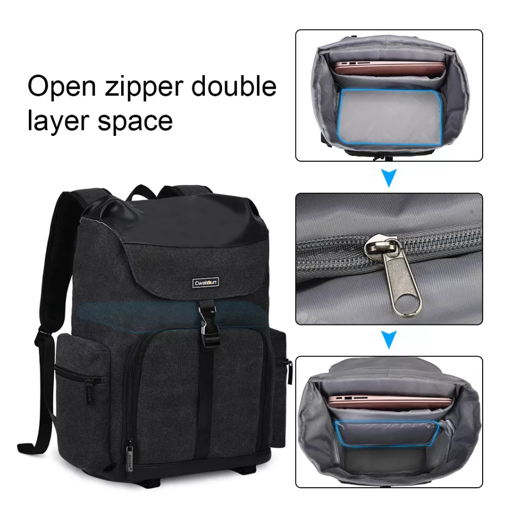 Plecak fotograficzny Caden M8 na aparat + laptopa 15,6"