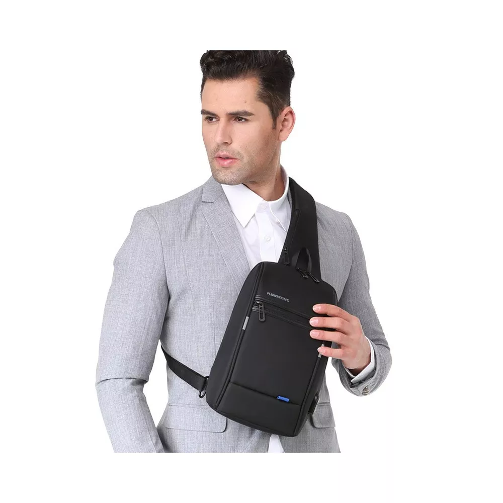 Plecak miejski Kingsons na jedno ramię organizer z USB KS3174W