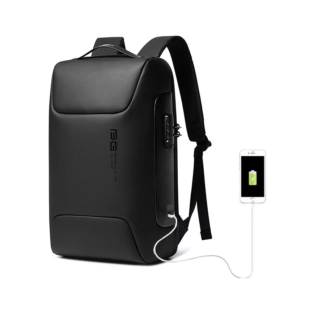 Antykradzieżowy plecak Bange na laptopa 15,6" BG-7216 z USB - Kolor: czarny