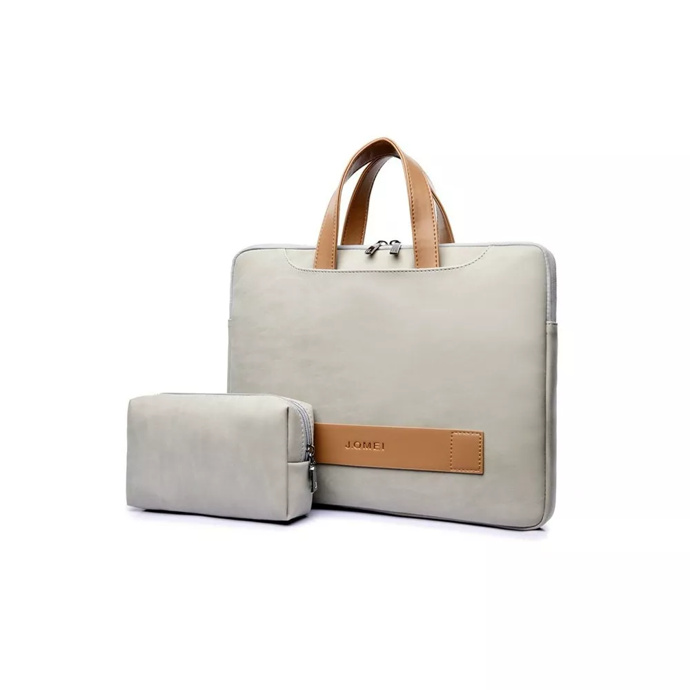 OUTLET -30% Etui/torba JQ Eva na laptopa 13,3" 14,1" eco skóra 02 - Kolor: beżowy