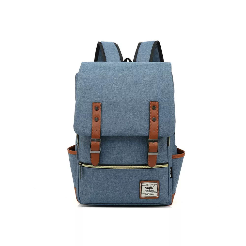 Plecak vintage Oxford na laptopa 15,6"  - Kolor: jeansowy