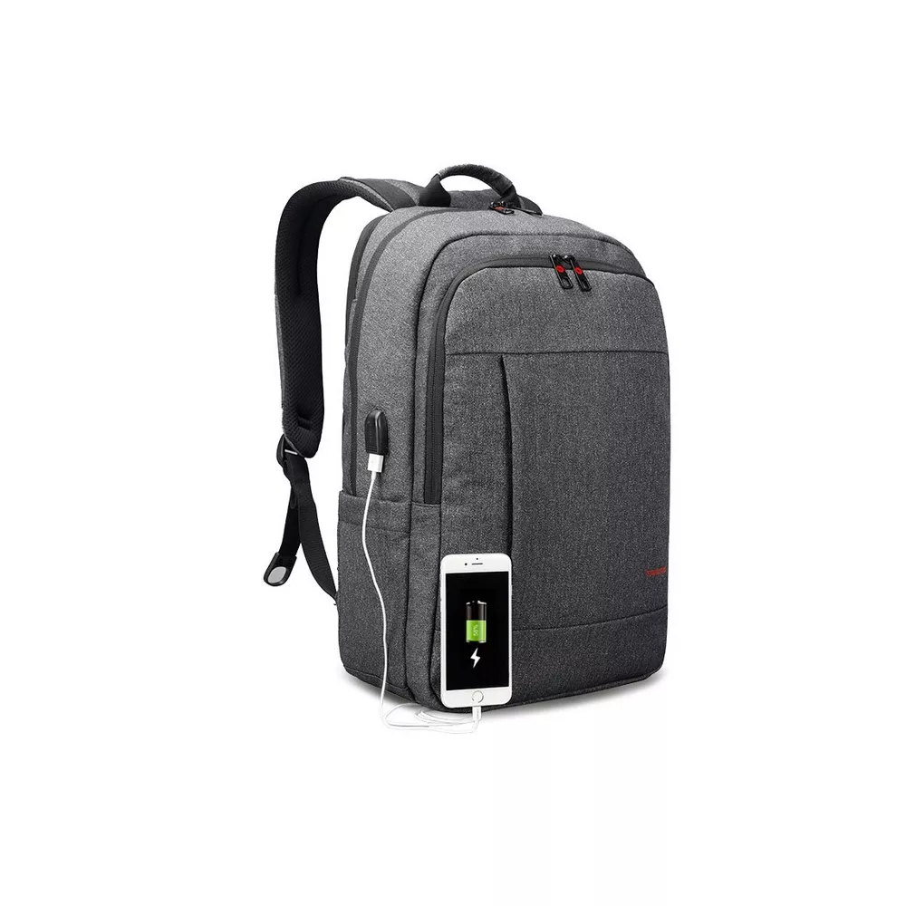 Plecak Tigernu na laptopa 17,3" T-B3142 dwukomorowy z USB - Kolor: ciemnoszary