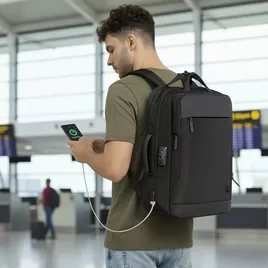 Antykradzieżowy plecak/torba Golden Wolf na laptopa 17,3" GB00397 z USB bagaż podręczny