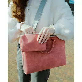 Torba damska JQ Camilla na laptopa 13,3" 14,1" eco skóra + etui