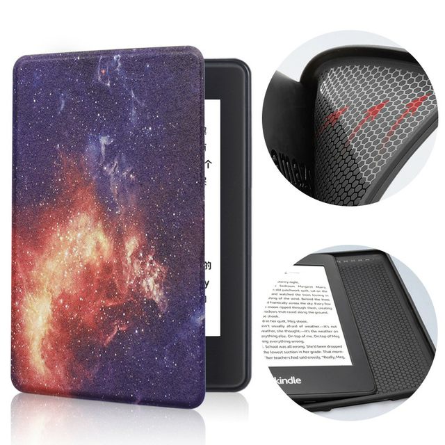 Etui Kindle Paperwhite 4 silikonowy tył wzory - Kolor: 02. Burning Sky
