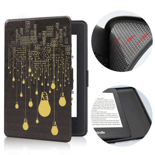 Etui Kindle Paperwhite 1/2/3 silikonowy tył wzory - Kolor: 09. Bulbs