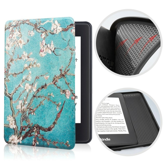Etui Kindle Paperwhite 1/2/3 silikonowy tył wzory - Kolor: 11. Flowering Tree