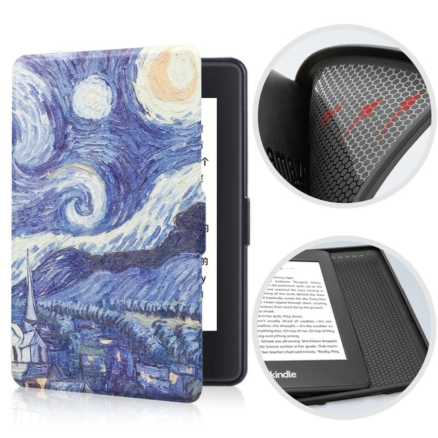 Etui Kindle Paperwhite 1/2/3 silikonowy tył wzory - Kolor: 12. Painting