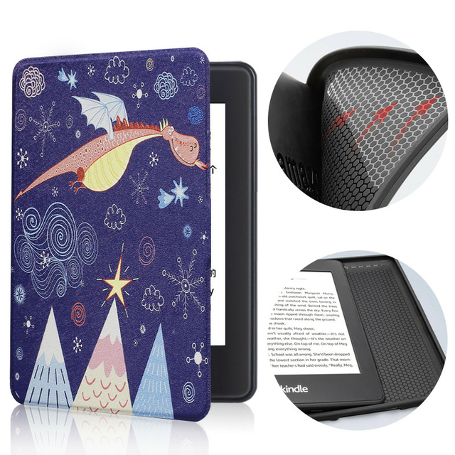 Etui Kindle Paperwhite 4 silikonowy tył wzory - Kolor: 17. Dragon