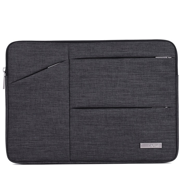 Etui Canvas na laptopa 16,4&quot; z kieszonkami - Kolor: Grafit