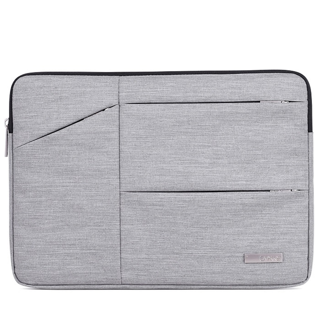 Etui Canvas na laptopa 16,4&quot; z kieszonkami - Kolor: szary