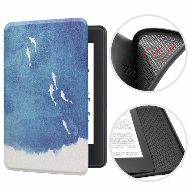 Etui Kindle 10 Touch silikonowy tył wzory - Kolor: 21. Sharks