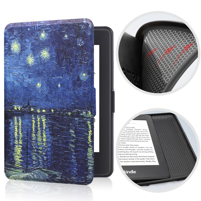 Etui Kindle Paperwhite 1/2/3 silikonowy tył wzory - Kolor: 24. Starry night