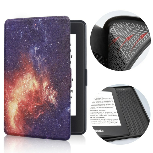 Etui Kindle Paperwhite 1/2/3 silikonowy tył wzory - Kolor: 02. Burning Sky
