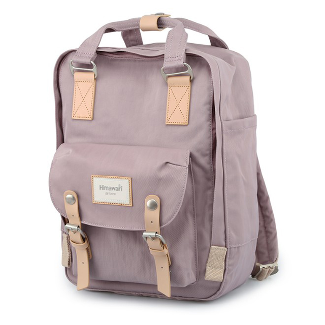 Plecak Himawari HM188L na laptopa 13,3&quot; 14,1&quot; vintage - Kolor: 41. pastelowy fiolet