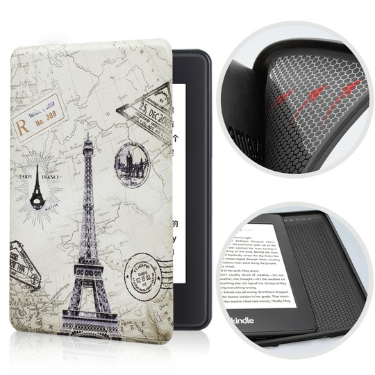 Etui Kindle 11 Touch silikonowy tył wzory - Kolor: 06. Eiffel Tower