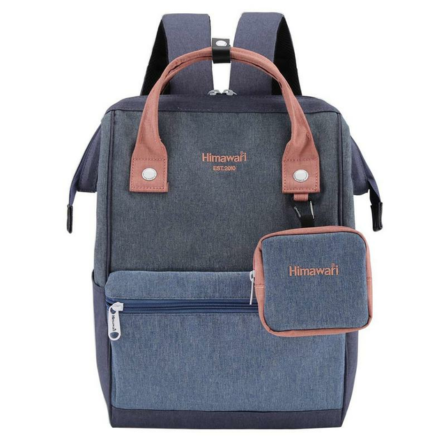 Plecak Himawari 2268 na laptopa 13,3&quot; + etui - Kolor: niebiesko-różowy