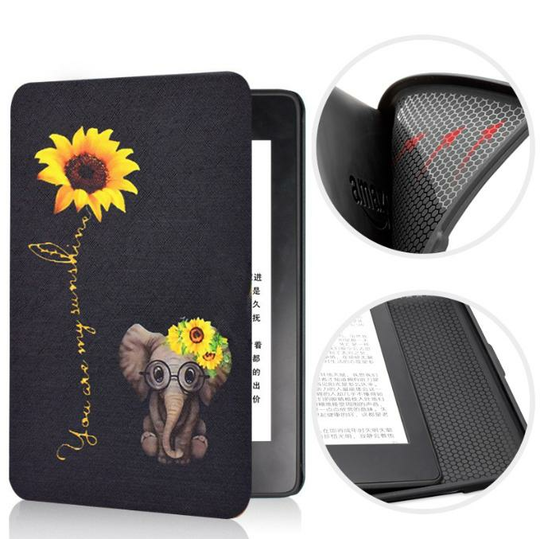 Etui Kindle 10 Touch silikonowy tył wzory - Kolor: 26. Sunflower