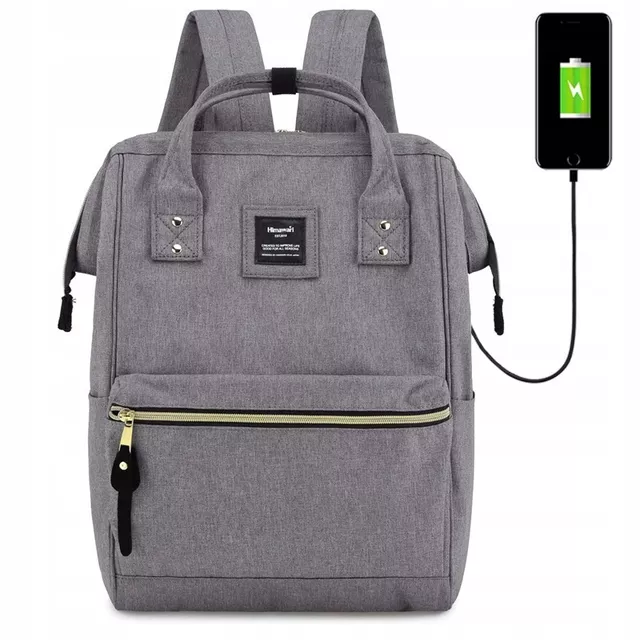 Plecak Himawari 9001 na laptopa 13,3&quot; 14,1&quot; z USB - Kolor: 05. szary