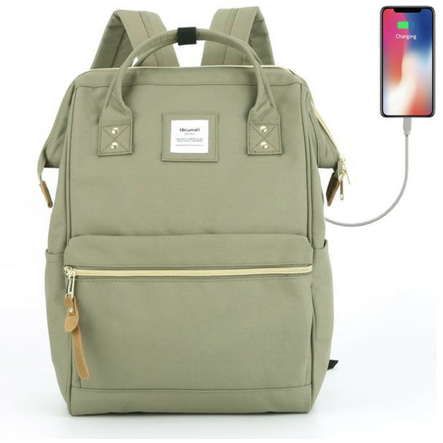 Plecak Himawari 9001 na laptopa 13,3&quot; 14,1&quot; z USB - Kolor: 24. bladozielony