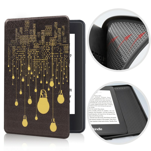 Etui Kindle 10 Touch silikonowy tył wzory - Kolor: 09. Bulbs