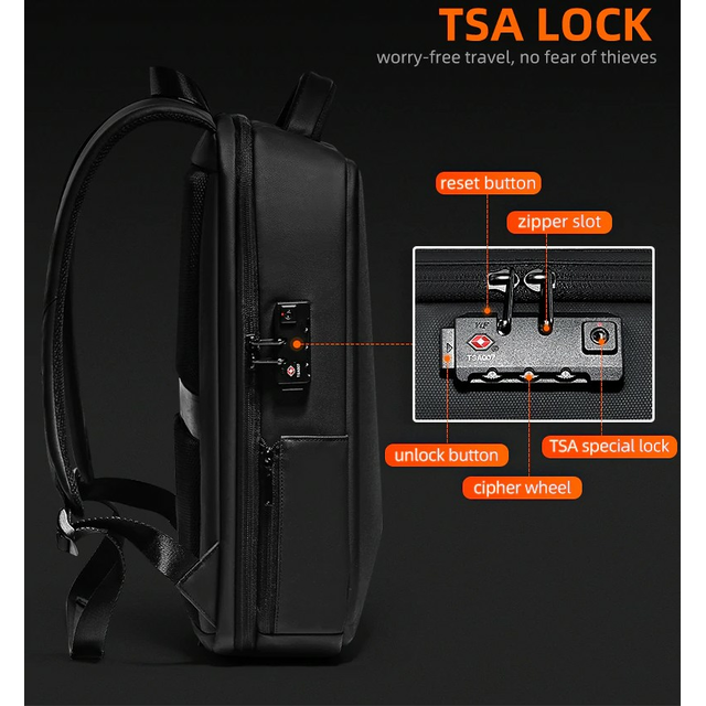 Antykradzieżowy plecak FRN na laptopa 15,6&quot; z USB