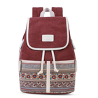 Mały szkolny plecak etno CanvasArtisan - Kolor: czerwony
