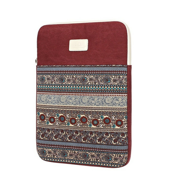Etui etno Canvas na laptopa 15,6&quot; - Kolor: czerwony