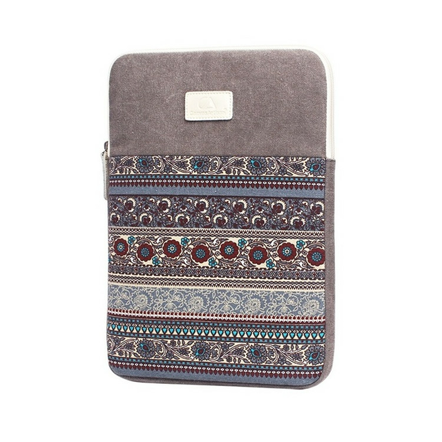 Etui etno Canvas na laptopa 11,6&quot; - Kolor: szary