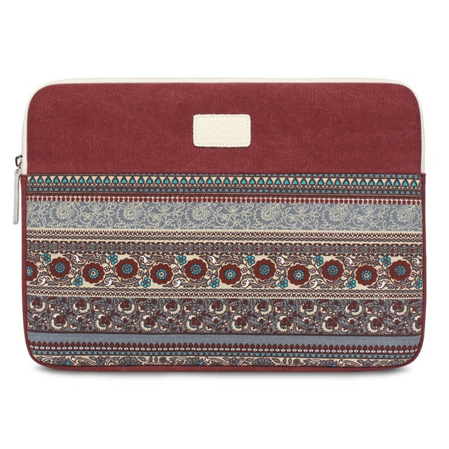 Etui etno Canvas na laptopa 16,4&quot; - Kolor: czerwony