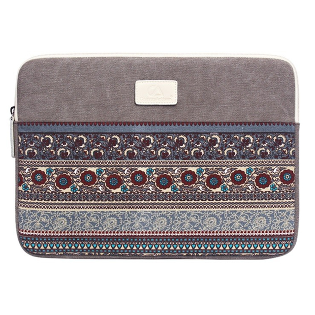 Etui etno Canvas na laptopa 16,4&quot; - Kolor: szary