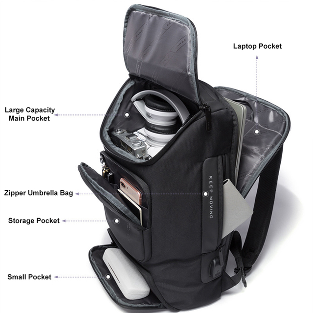 Plecak Bange BG-7078 na laptopa 15,6&quot; z USB