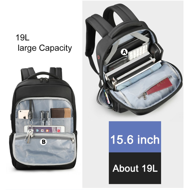 Plecak Tigernu na laptopa 15,6&quot; - 16,4&quot; T-B3668 z USB