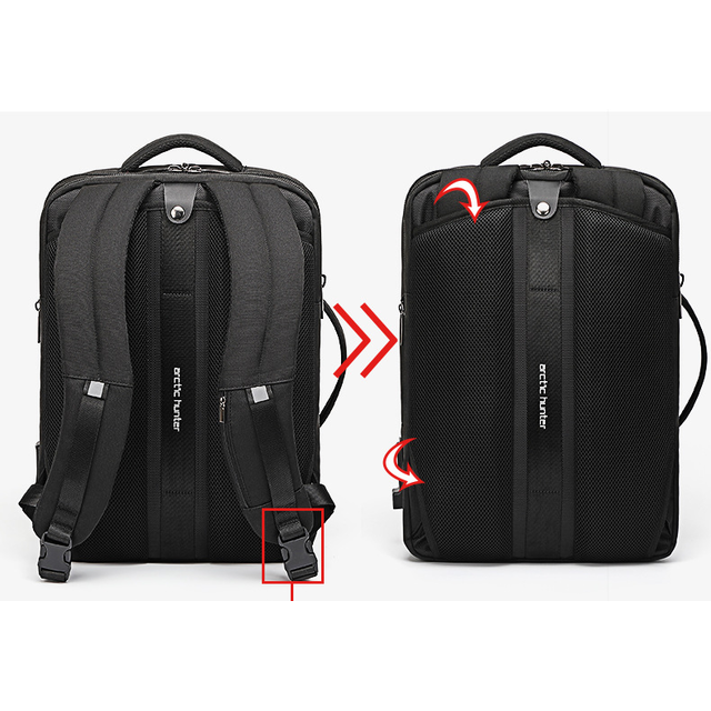 Plecak/Torba Arctic Hunter na laptopa 15,6&quot; 16,4&quot; B00345 bagaż podręczny z USB