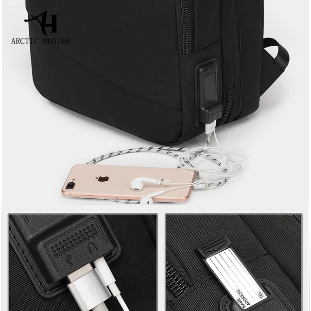 Plecak/Torba Arctic Hunter na laptopa 15,6&quot; 16,4&quot; B00345 bagaż podręczny z USB