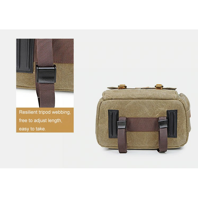 Plecak fotograficzny Ansel XL na aparat + laptopa 14,1&quot; retro z USB