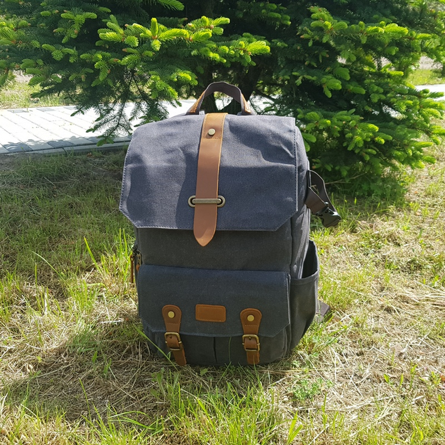 Plecak fotograficzny Ansel XL na aparat + laptopa 14,1&quot; retro z USB