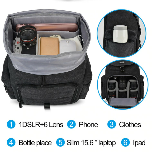 Plecak fotograficzny Caden M8 na aparat + laptopa 15,6&quot;