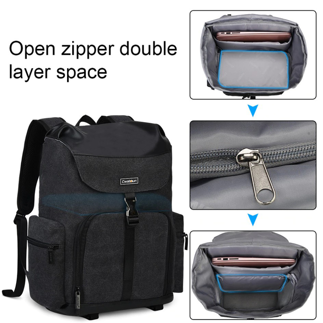 Plecak fotograficzny Caden M8 na aparat + laptopa 15,6&quot;