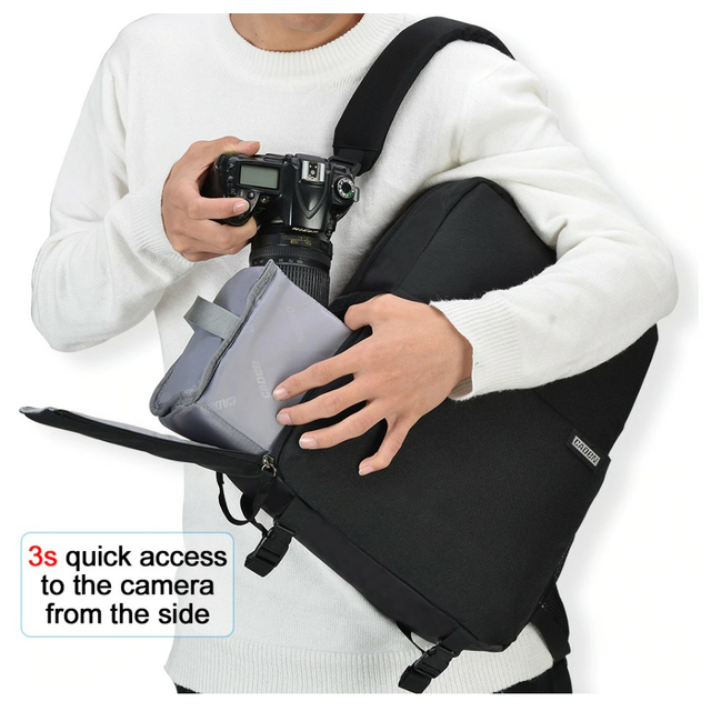 Plecak fotograficzny Caden na aparat + laptopa 14,1&quot; boczny dostęp