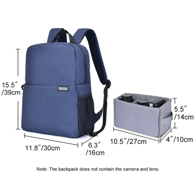 Plecak fotograficzny Caden na aparat + laptopa 14,1&quot; boczny dostęp