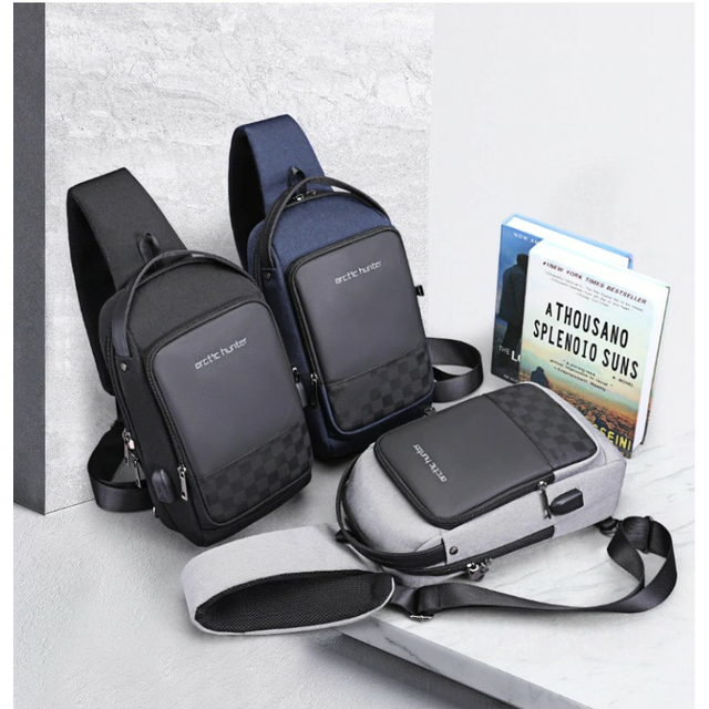 Plecak miejski Arctic Hunter na jedno ramię organizer z USB XB00105