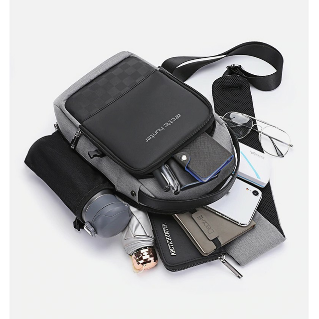 Plecak miejski Arctic Hunter na jedno ramię organizer z USB XB00105