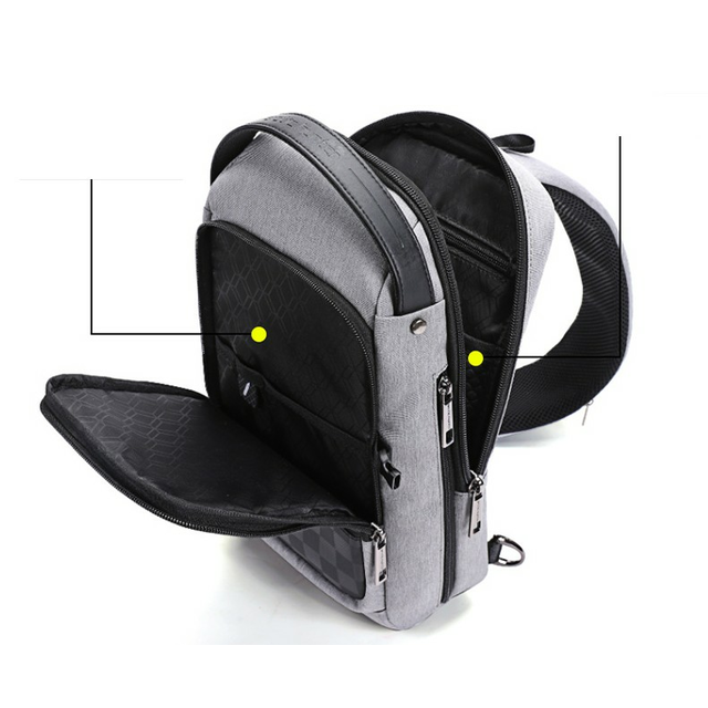 Plecak miejski Arctic Hunter na jedno ramię organizer z USB XB00105