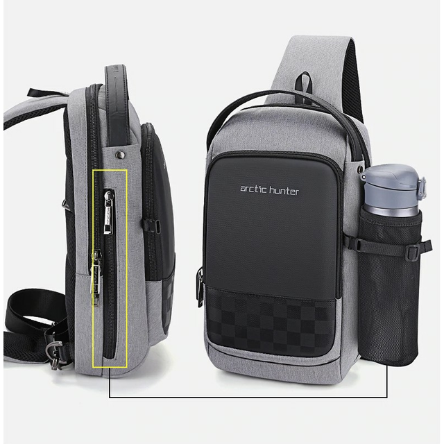 Plecak miejski Arctic Hunter na jedno ramię organizer z USB XB00105
