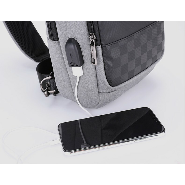 Plecak miejski Arctic Hunter na jedno ramię organizer z USB XB00105