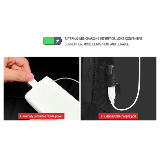 Plecak miejski Ozuko na jedno ramię organizer z USB ZL9078m36