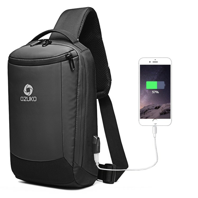 Plecak miejski Ozuko na jedno ramię organizer z USB ZL9078m36