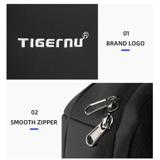Plecak miejski Tigernu na jedno ramię organizer z USB i RFID T-S8100